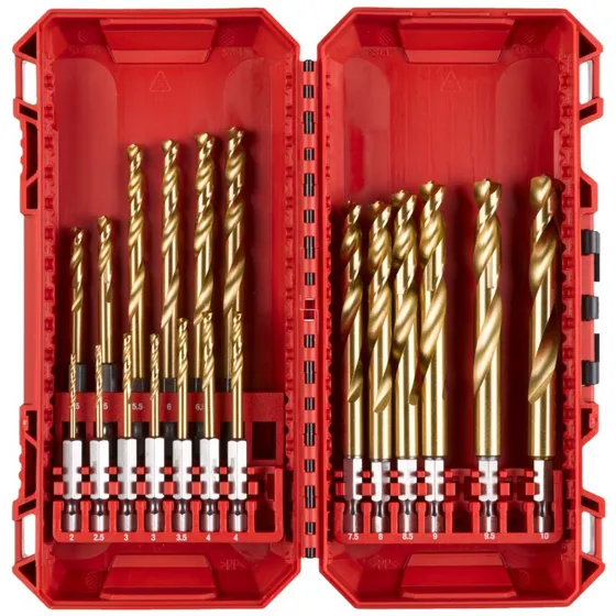 Milwaukee Metalborsæt HSS-G TiN 19 dele