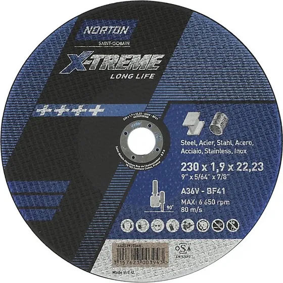 Norton X-Treme Life Skæreskive 230x1,9x22,23mm