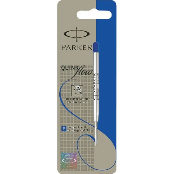Parker Quinkflow Kuglepen Refill - Blå, Fine Point