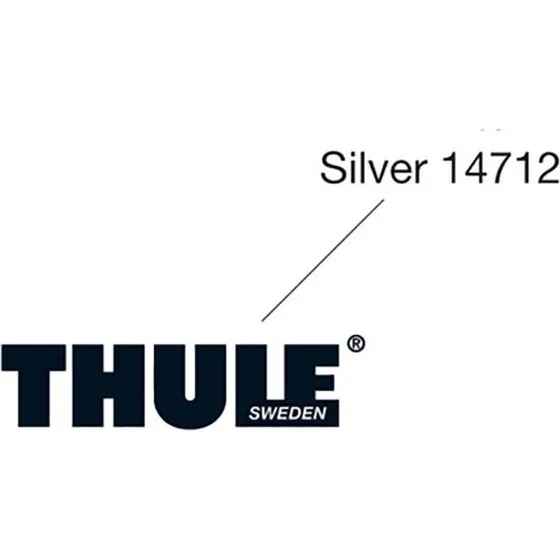 Thule sølv logo-klistermærke til sorte tagbokse
