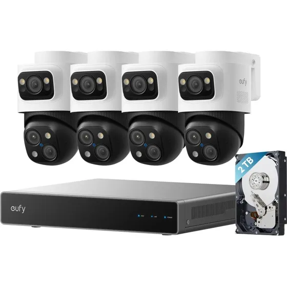 Eufy NVR Security System S4 Max - 4 PoE 4K/2K PTZ-kameraer
