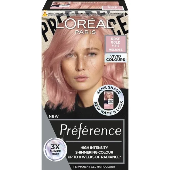 L'Oréal Paris Préférence Vivid Colors 9.213 Rose Gold