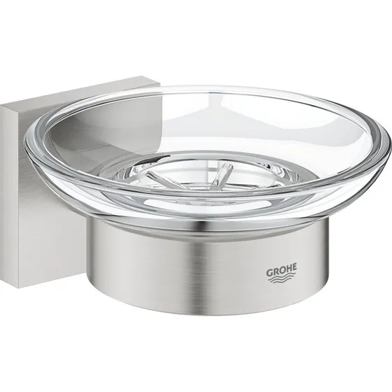 Grohe Start Cube sæbeskål i rustfrit stål og glas