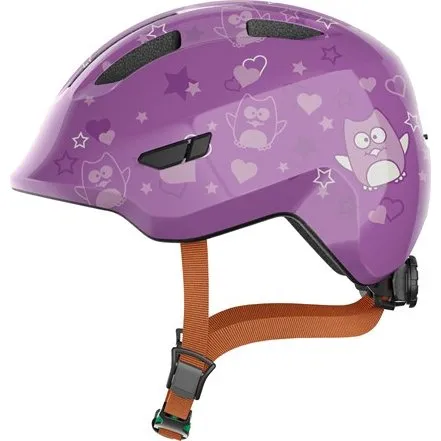 ABUS Smiley 3.0 SE Purple Star med grønt spænde, Small (45-50 cm)