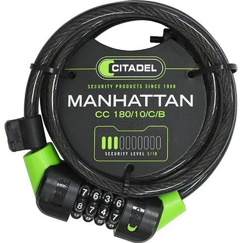 Abus Citadel Spirallås 10 mm med kode, 180 cm