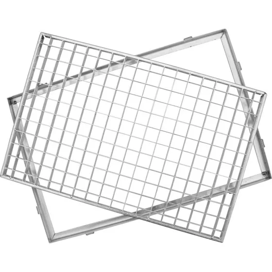 Aco Vario dørrist med ramme, 100x50 cm, galvaniseret