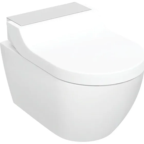 Geberit AquaClean Tuma Comfort douchetoilet, hvid/rustfrit stål