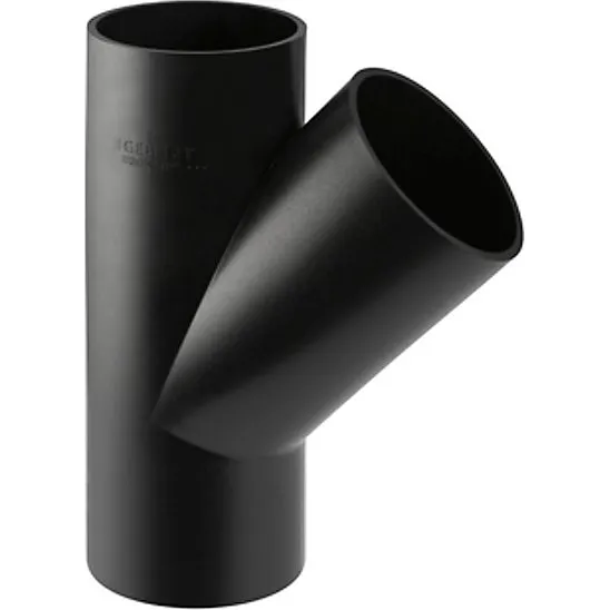 GEBERIT PE-HD grenrør 45° 125-63mm til afløb