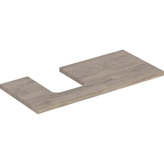 Geberit One bordplade i valnød, 104,2x47,3 cm