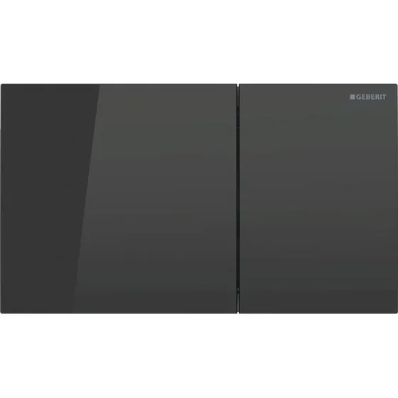 Geberit Sigma 70 Square betjeningsplade, sort glas