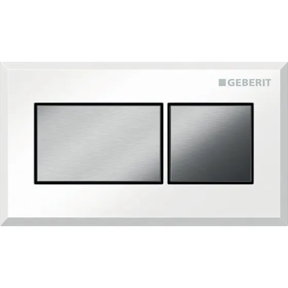 Geberit Square betjeningsplade, hvid/krom