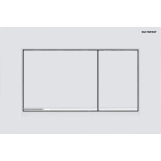 Geberit Sigma 20 Square betjeningsplade, mat hvid/krom