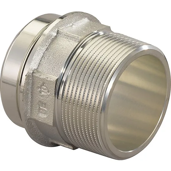 Uponor RS adapter med nippel R2''MT-RS2 i forkromet messing