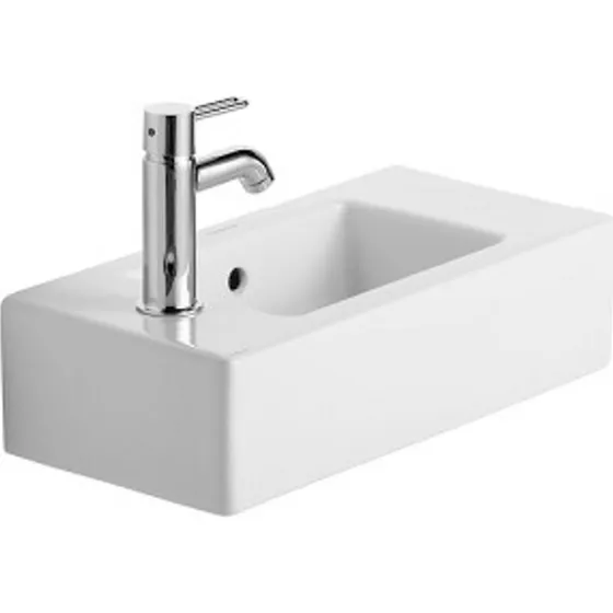 Duravit Vero håndvask 500x250 mm, venstre, med Wondergliss