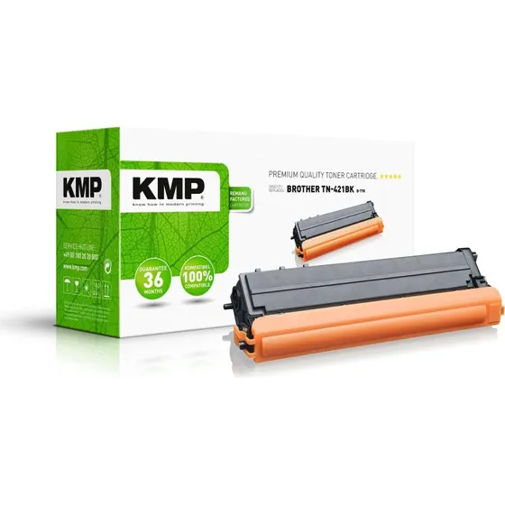KMP Sort Tonerpatron kompatibel med Brother TN-421BK