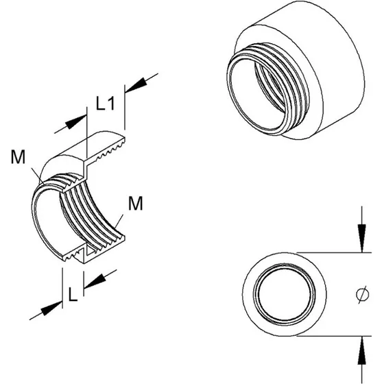 Kleinhuis Forøgelsesmuffe Messing M20-25