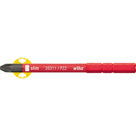 Wiha SlimBit PZ2 – 1000V isoleret Pozidriv-bit
