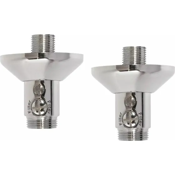 Nico excentrisk forskruning med afspærring, 3/4" x 1/2", krom
