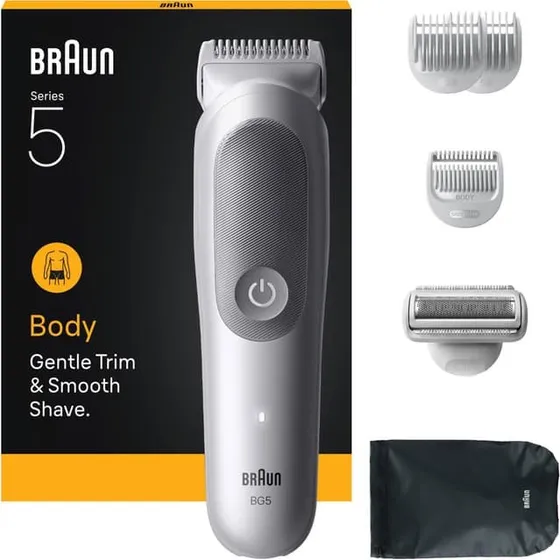 Braun Series 5 BG5 kropshårtrimmer, lysegrå (Wet & Dry)