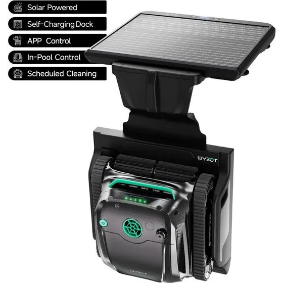 WYBOT S2 Solar Trådløs Poolrobot med Solopladning
