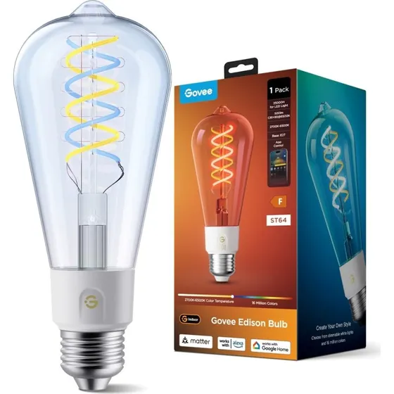 Govee Smart Edison Pære E27 RGBWW LED ST64