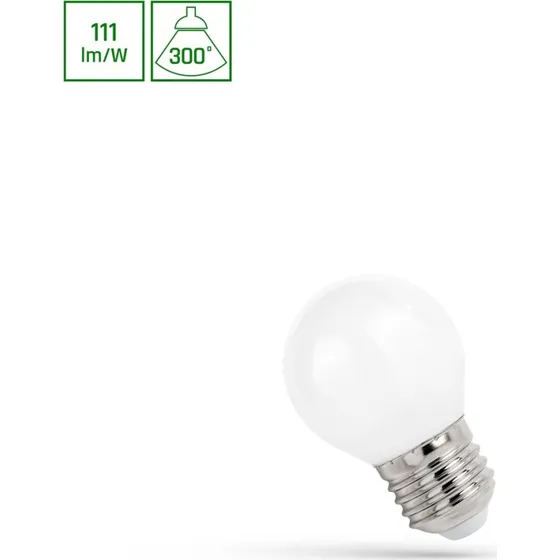 Spectrum E27 LED Kugle P45 5,5W - Varm Hvid med Kultråd