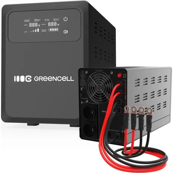 Green Cell UPSLPPC1000 UPS - 1500VA / 1000W med LCD-display