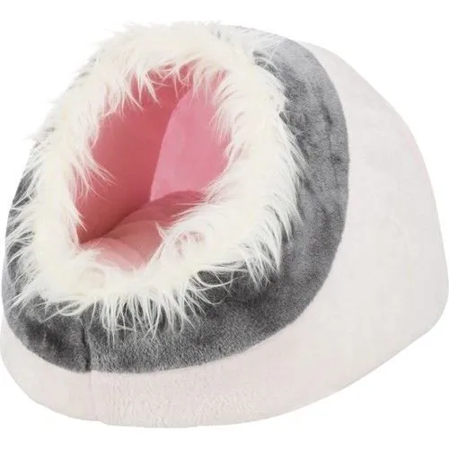 Minou kattehule 35×26×41 cm – pink/grå