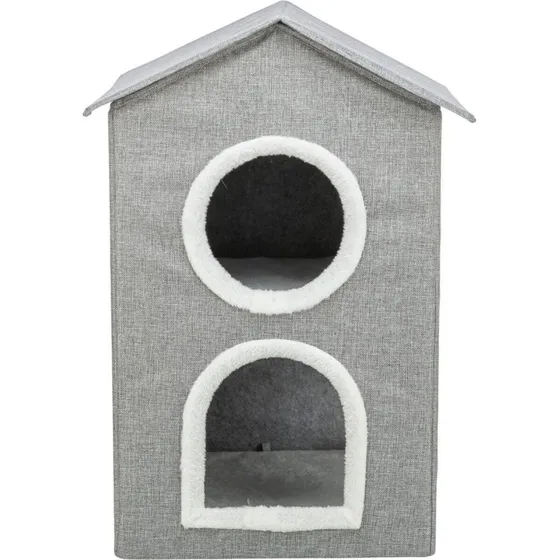 Trixie Kattehule lysegrå 47×67×47 cm, foldbar med pude