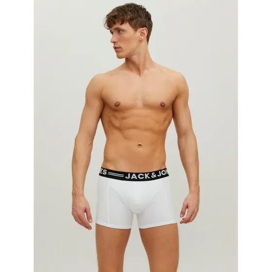 Jack & Jones 3-pak hvide boxershorts i bomuld