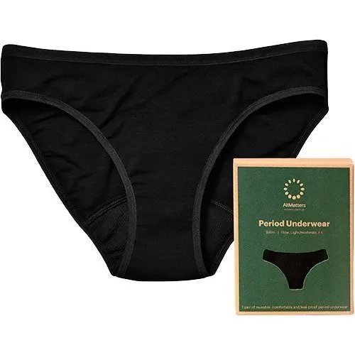 Allmatters Sort Bikini Menstruationstrusser, S