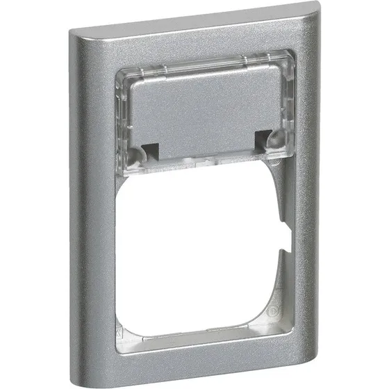 LK Fuga ramme Softline 63 1½m med tekstfelt - stålmetallic