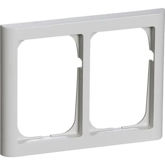 FUGA® Softline Ramme 63 1,5 modul vandret dobbelt, lysegrå