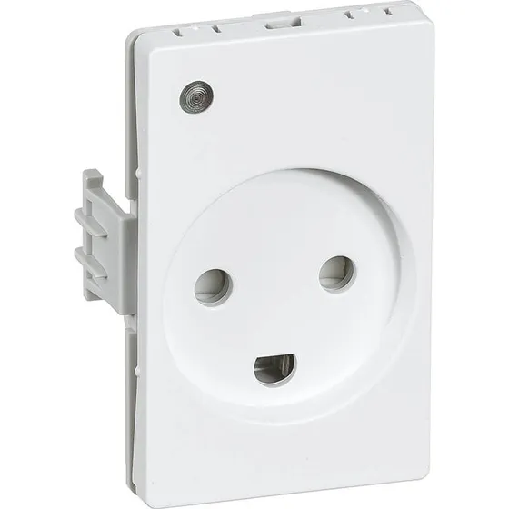 LK Clicline stikkontakt med jord og lampe, hvid