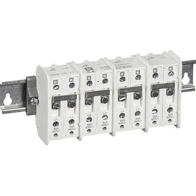 4-leder måleskabs sløjfeklemmerække, 4-25 mm²