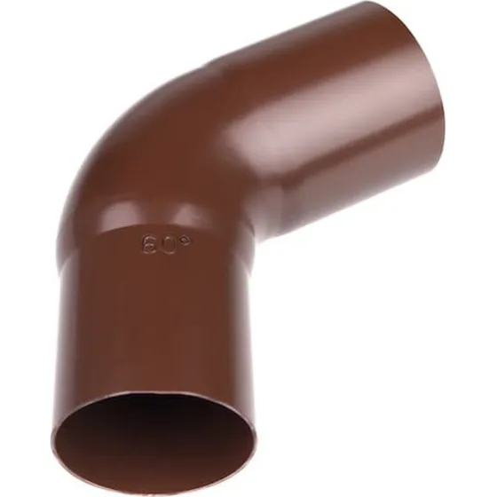 Plastmo bøjning 60 grader 75 mm brun