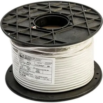 Furtex Stofledning 3x0,75mm Hvid 100m