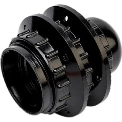 Kronefatning E27 sort med M10 gevind