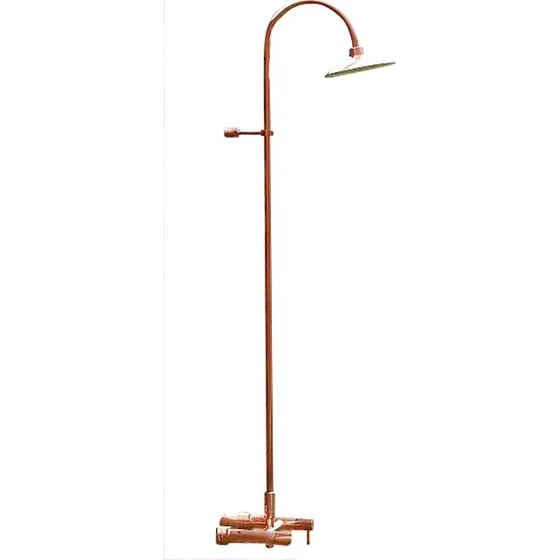 Frostline EQI væghængt udendørsbruser 15 mm, kobber