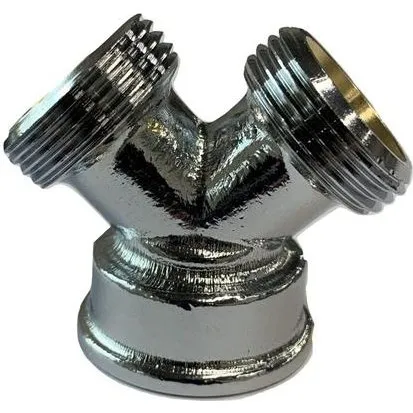 Fordelerstykke 3/4" Krom - Forkromet messing Y-stykke