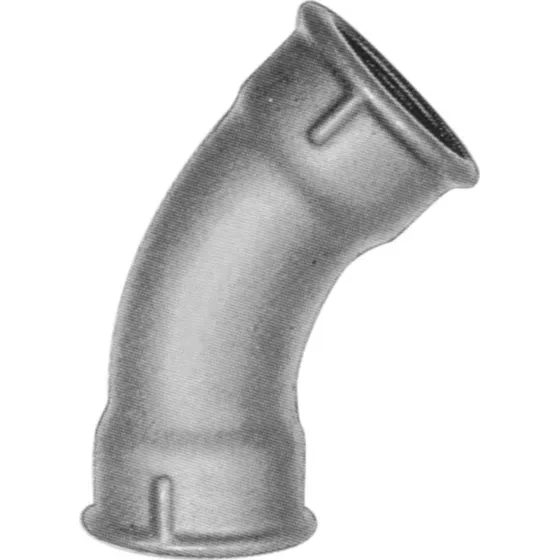 Galvaniseret bøjning 3" 45° muffe/muffe