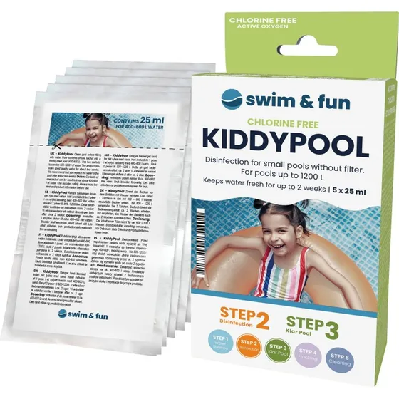 Swim & Fun KiddyPool Vandpleje 5 x 25 ml (Klorfri)
