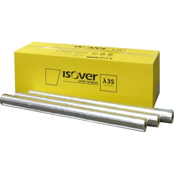 ISOVER Alu 2 TapeLock rørskål 133x30 mm, 1,2 m med alu-folie