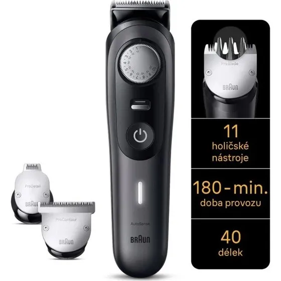 Braun Series 9 BT9421 Skægtrimmer – 40 længder, sort