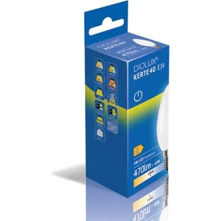 DIOLUX KERTE40 LED E14 4W 470lm 3000K