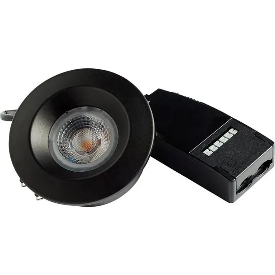 Diospot 30 One 6W 2700K 38° dæmpbar sort LED-spot 32mm