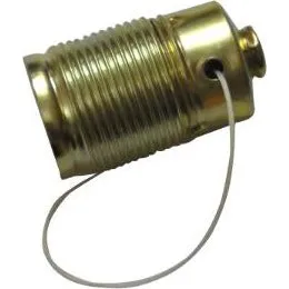 Metal snor-afbryderfatning E27 M10 i messing