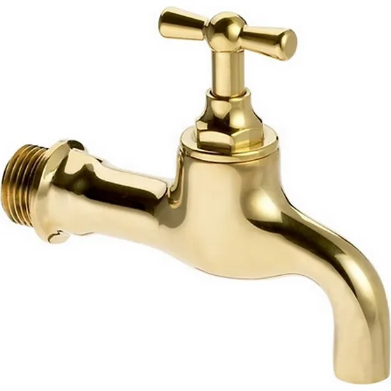 Megatherm Aftapventil 1/2" i poleret messing med T-greb