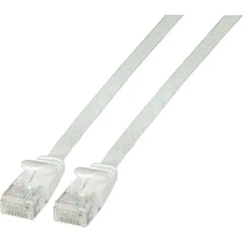 Patchkabel flad UTP Kat.6, 2M, hvid