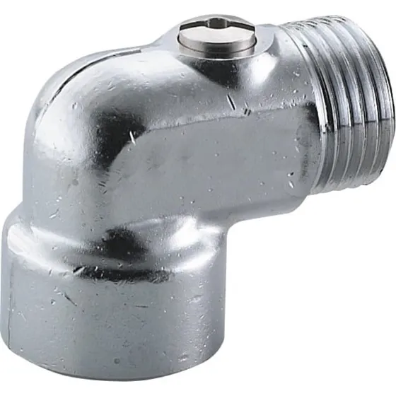 Securex Kuglehane vinkelløbende Muffe/Nippel 1/2" Forkromet